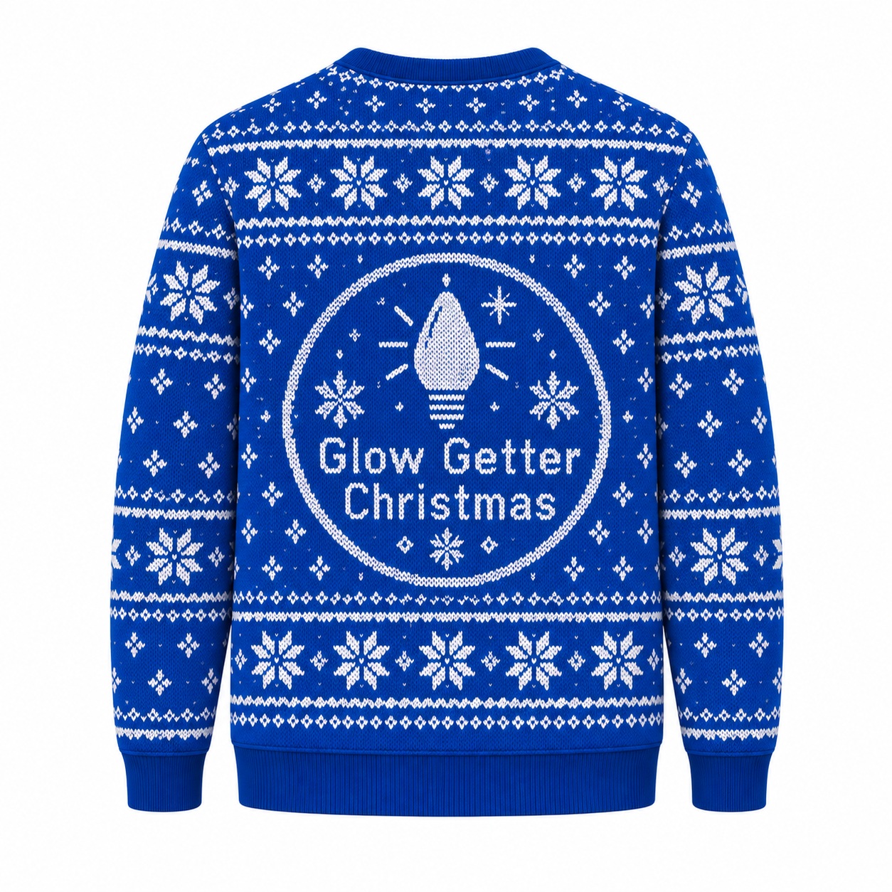 [popular-sweater:PX-16-24:back] Glow Getter Christmas Ugly Christmas Sweatshirt - Back view