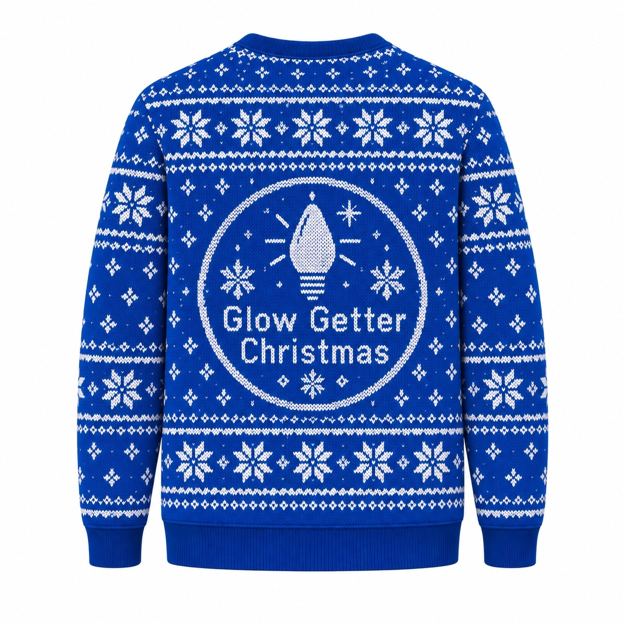 [popular-sweater:PX-16-24:back] Glow Getter Christmas Ugly Christmas Sweatshirt - Back view