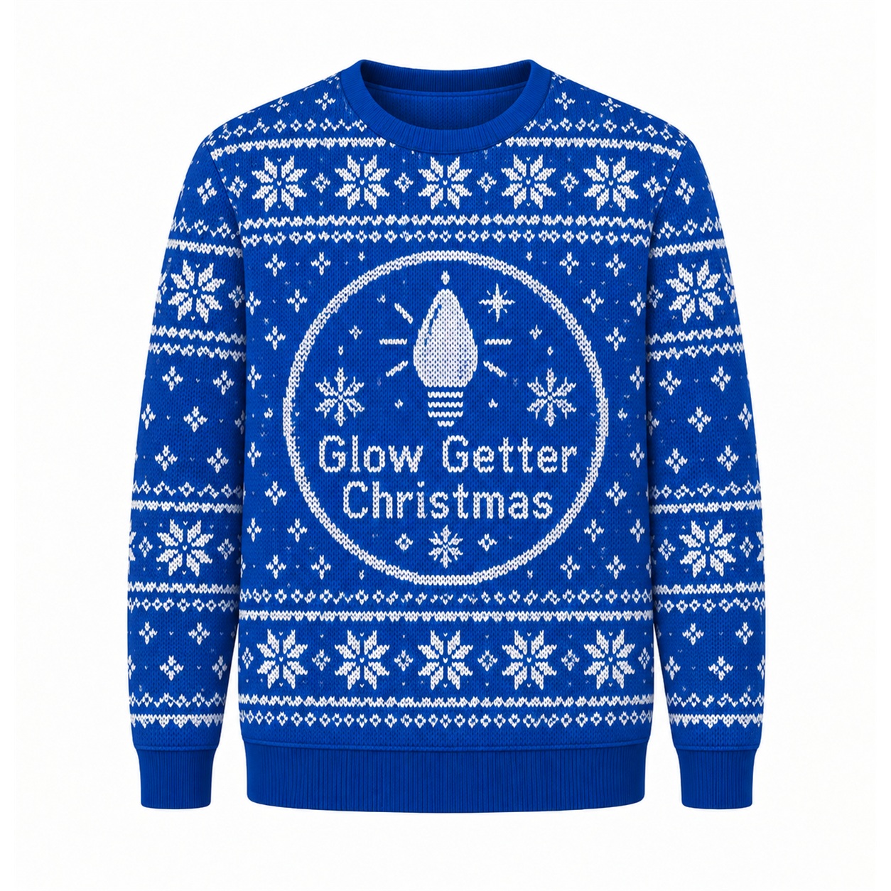 [popular-sweater:PX-16-24:front] Glow Getter Christmas Ugly Christmas Sweatshirt - Front view
