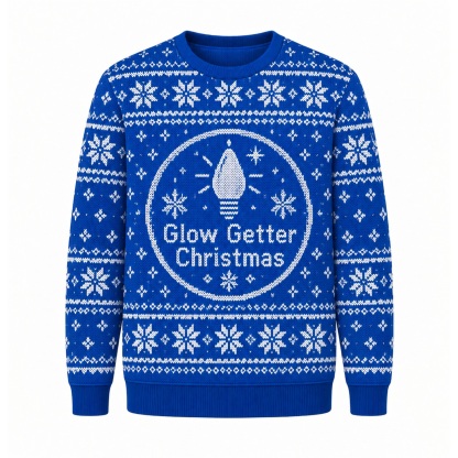 [popular-sweater:PX-16-24:front] Glow Getter Christmas Ugly Christmas Sweatshirt - Front view