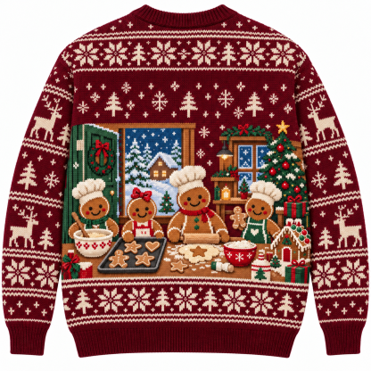 [popular-sweater:PX-17-04:back] Cookie Baking Crew Christmas Ugly Christmas Sweatshirt - Back view