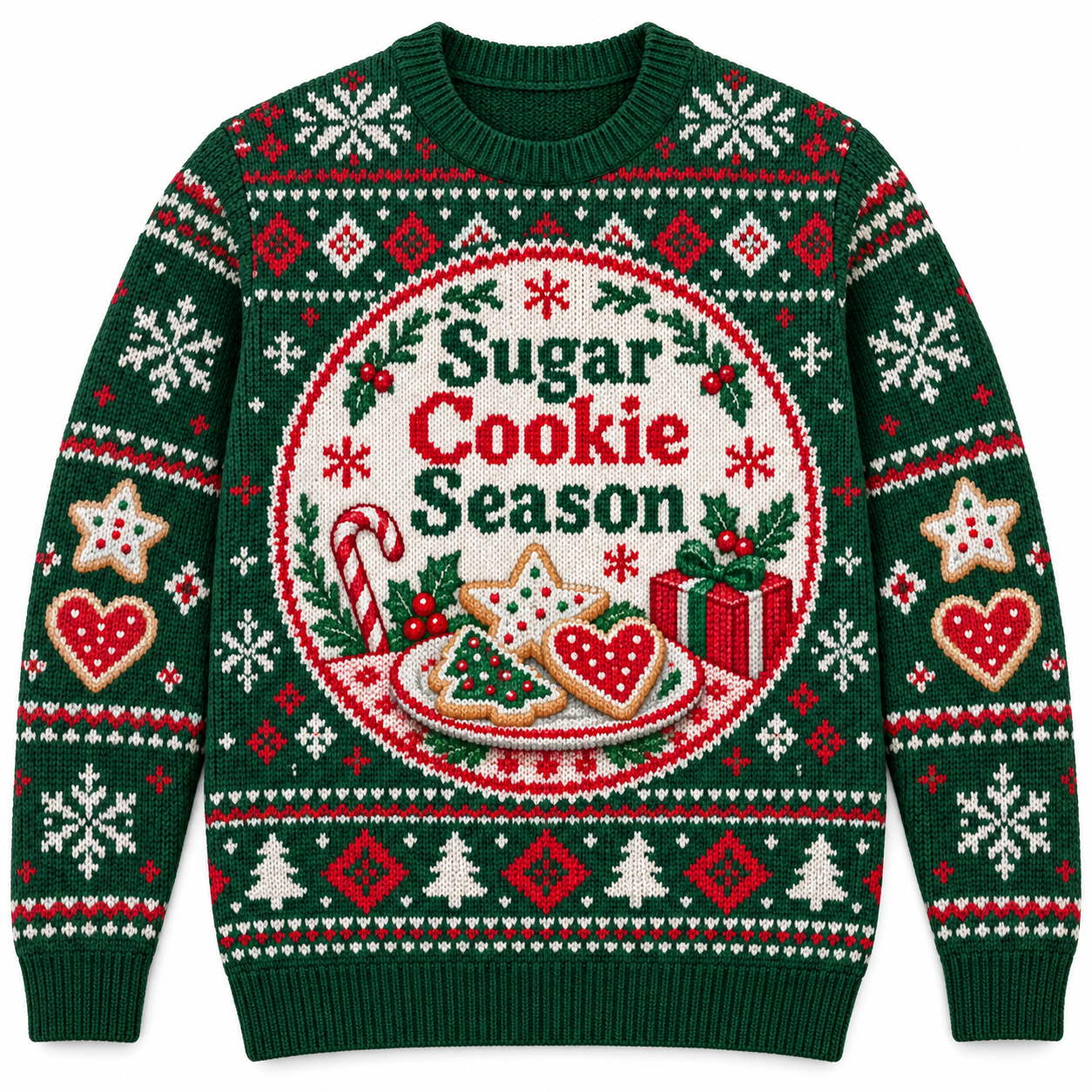 [popular-sweater:PX-17-05:front] Sugar Cookie Season Ugly Christmas Sweatshirt - Front view