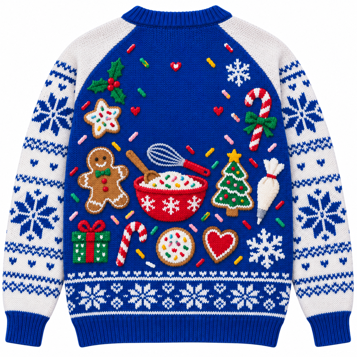 [popular-sweater:PX-17-08:back] Sprinkle Season Christmas Ugly Christmas Sweatshirt - Back view