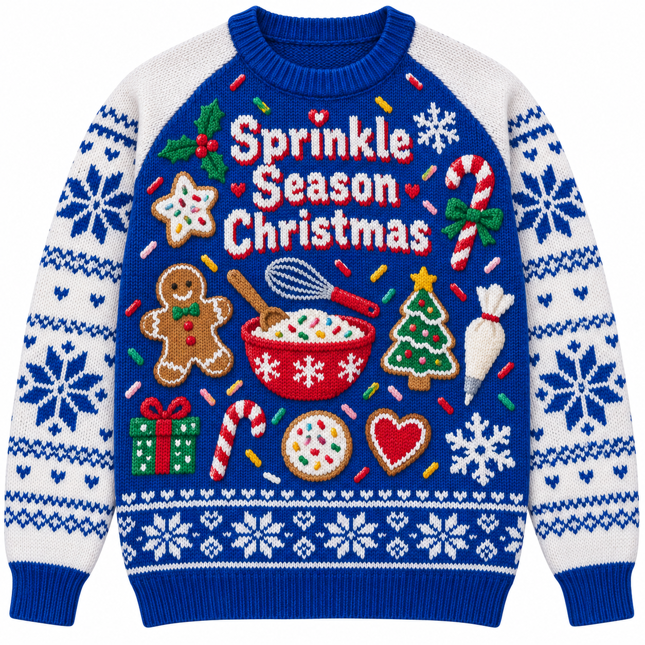 [popular-sweater:PX-17-08:front] Sprinkle Season Christmas Ugly Christmas Sweatshirt - Front view