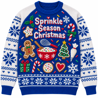 [popular-sweater:PX-17-08:front] Sprinkle Season Christmas Ugly Christmas Sweatshirt - Front view