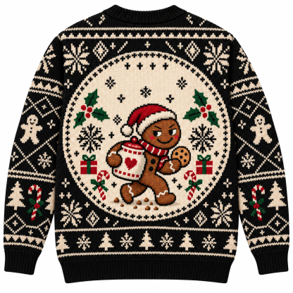 [popular-sweater:PX-17-10:back] Cookie Thief Christmas Ugly Christmas Sweatshirt - Back view