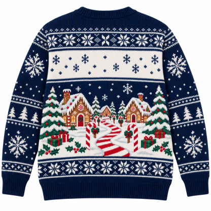 [popular-sweater:PX-17-11:back] Candy Cane Lane Ugly Christmas Sweatshirt - Back view