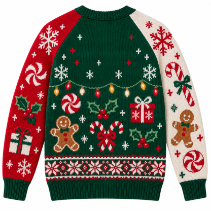 [popular-sweater:PX-17-13:back] Peppermint Swirl Christmas Ugly Christmas Sweatshirt - Back view