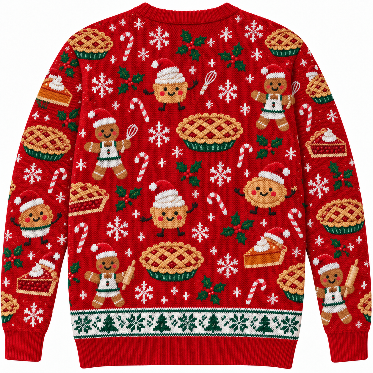 [popular-sweater:PX-17-17:back] Pie Life Christmas Ugly Christmas Sweatshirt - Back view