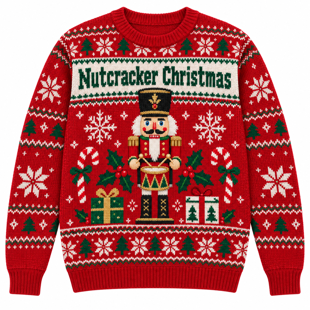 [popular-sweater:PX-18-01:front] Nutcracker Christmas Ugly Christmas Sweatshirt - Front view
