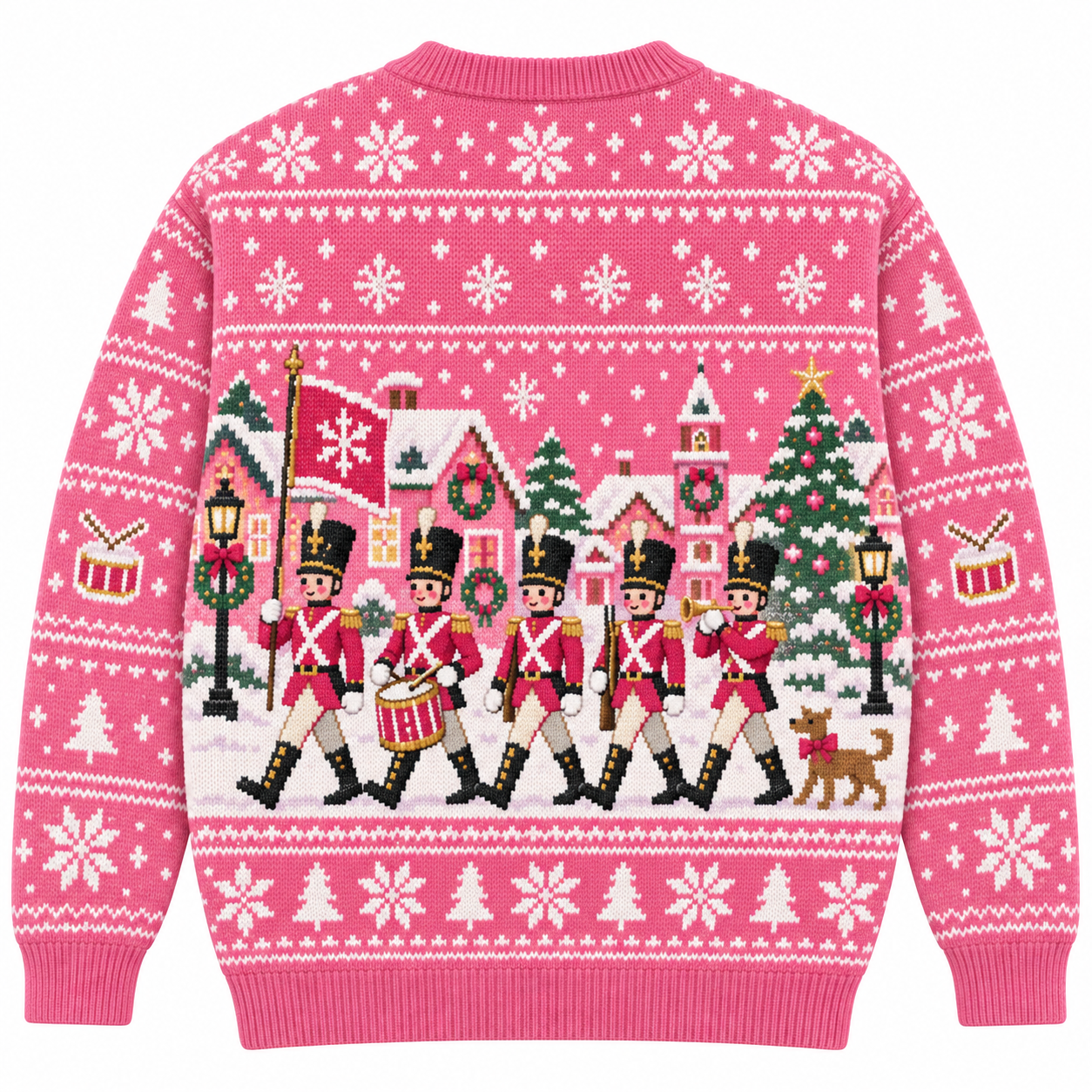 [popular-sweater:PX-18-14:back] Toy Soldier Parade Ugly Christmas Sweatshirt - Back view