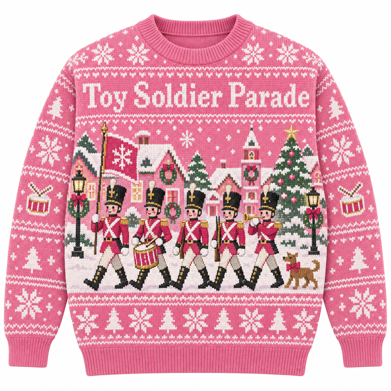 [popular-sweater:PX-18-14:front] Toy Soldier Parade Ugly Christmas Sweatshirt - Front view
