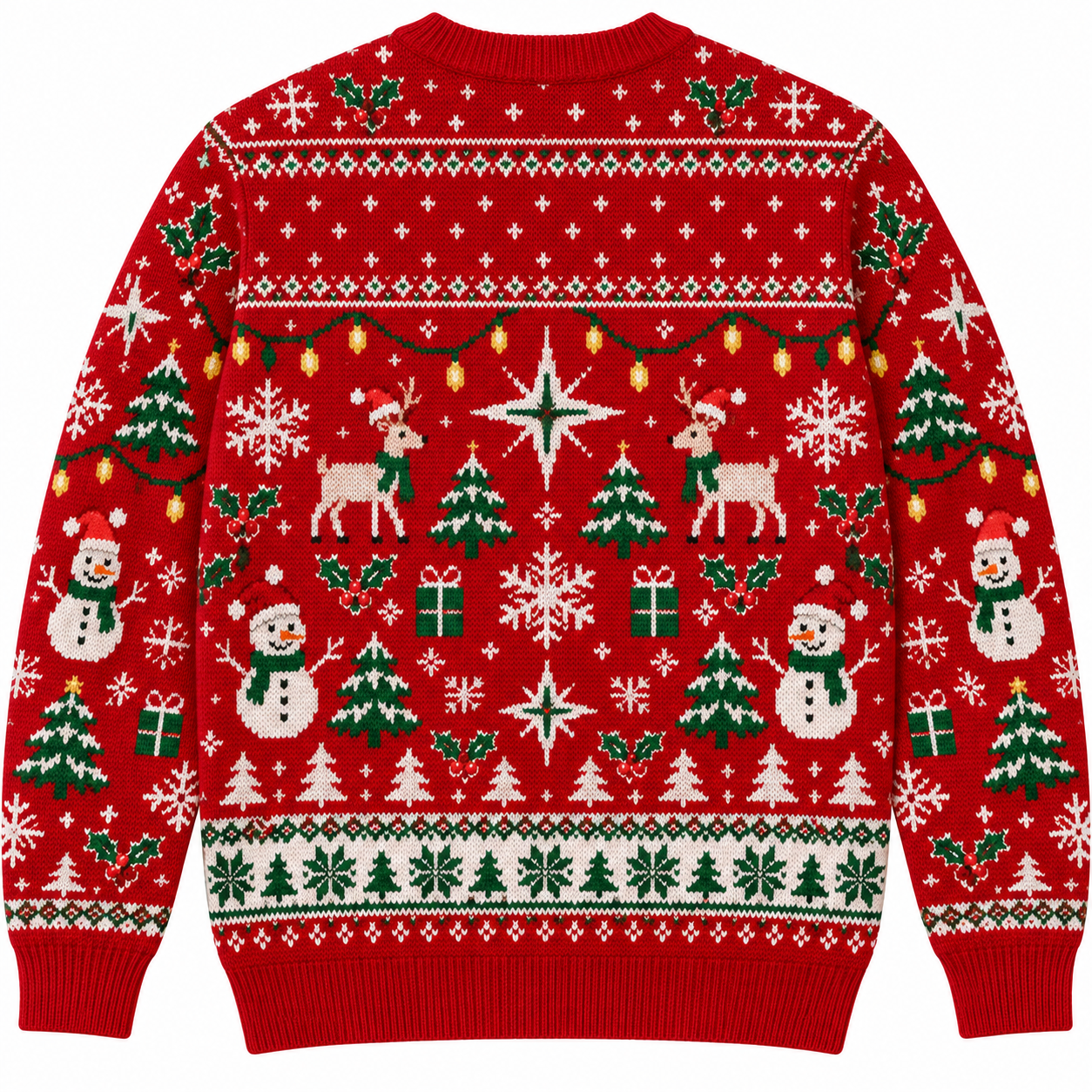 [popular-sweater:PX-18-17:back] North Star Nordic Ugly Christmas Sweatshirt - Back view