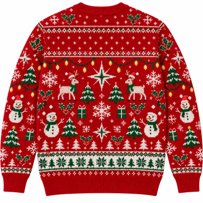 [popular-sweater:PX-18-17:back] North Star Nordic Ugly Christmas Sweatshirt - Back view