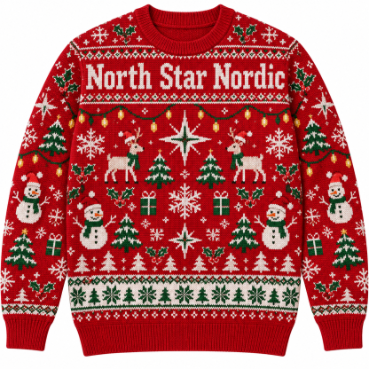 [popular-sweater:PX-18-17:front] North Star Nordic Ugly Christmas Sweatshirt - Front view