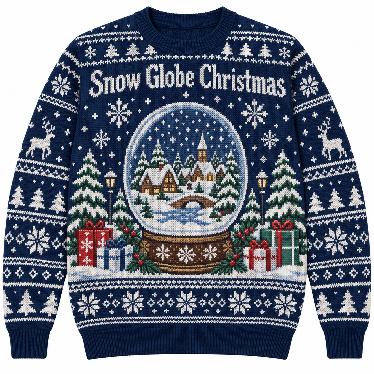 [popular-sweater:PX-18-19:front] Snow Globe Christmas Ugly Christmas Sweatshirt - Front view
