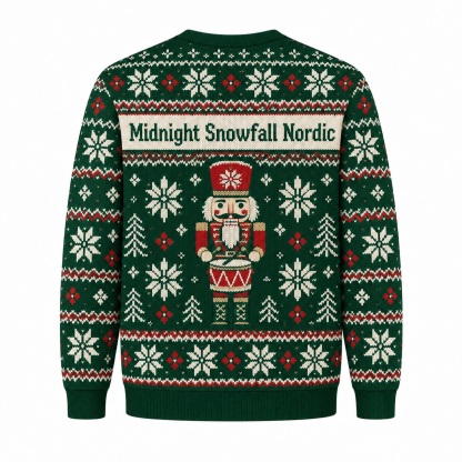 [popular-sweater:PX-18-21:back] Midnight Snowfall Nordic Ugly Christmas Sweatshirt - Back view