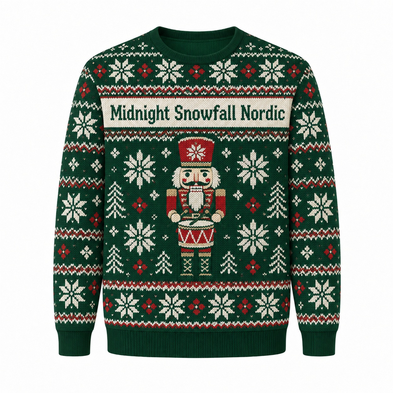 [popular-sweater:PX-18-21:front] Midnight Snowfall Nordic Ugly Christmas Sweatshirt - Front view
