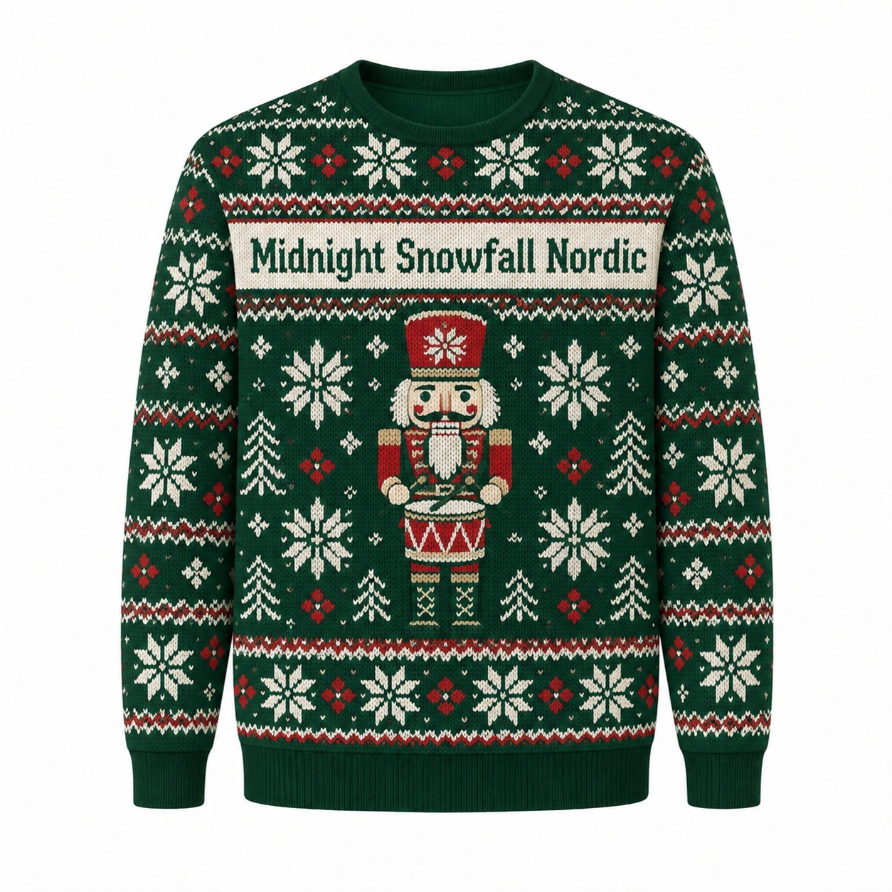 [popular-sweater:PX-18-21:front] Midnight Snowfall Nordic Ugly Christmas Sweatshirt - Front view
