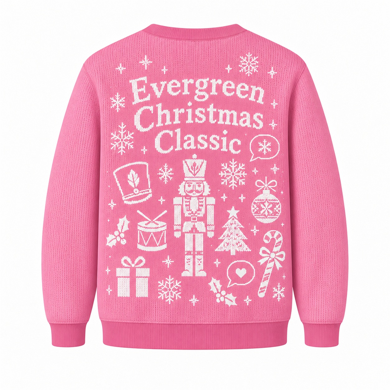 [popular-sweater:PX-18-22:back] Evergreen Christmas Classic Ugly Christmas Sweatshirt - Back view