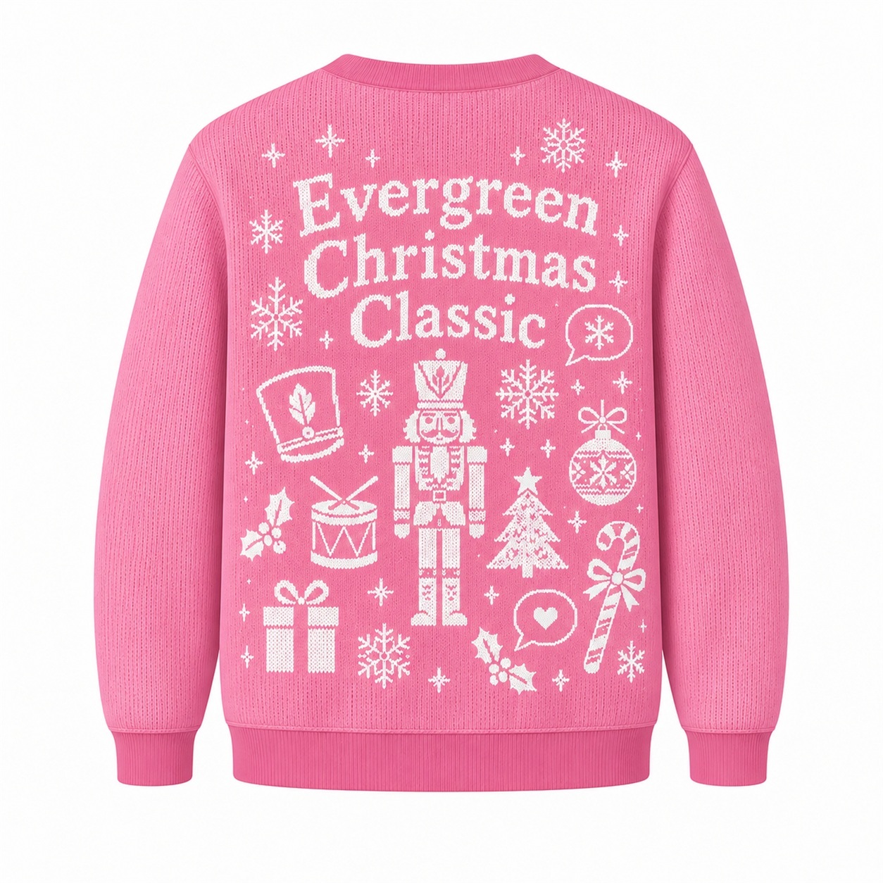 [popular-sweater:PX-18-22:back] Evergreen Christmas Classic Ugly Christmas Sweatshirt - Back view