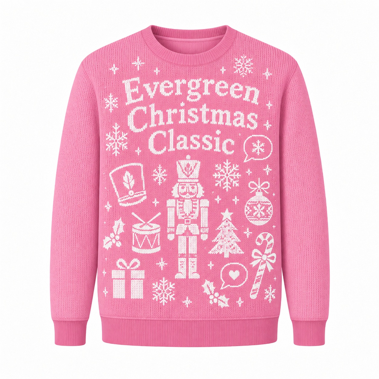 [popular-sweater:PX-18-22:front] Evergreen Christmas Classic Ugly Christmas Sweatshirt - Front view