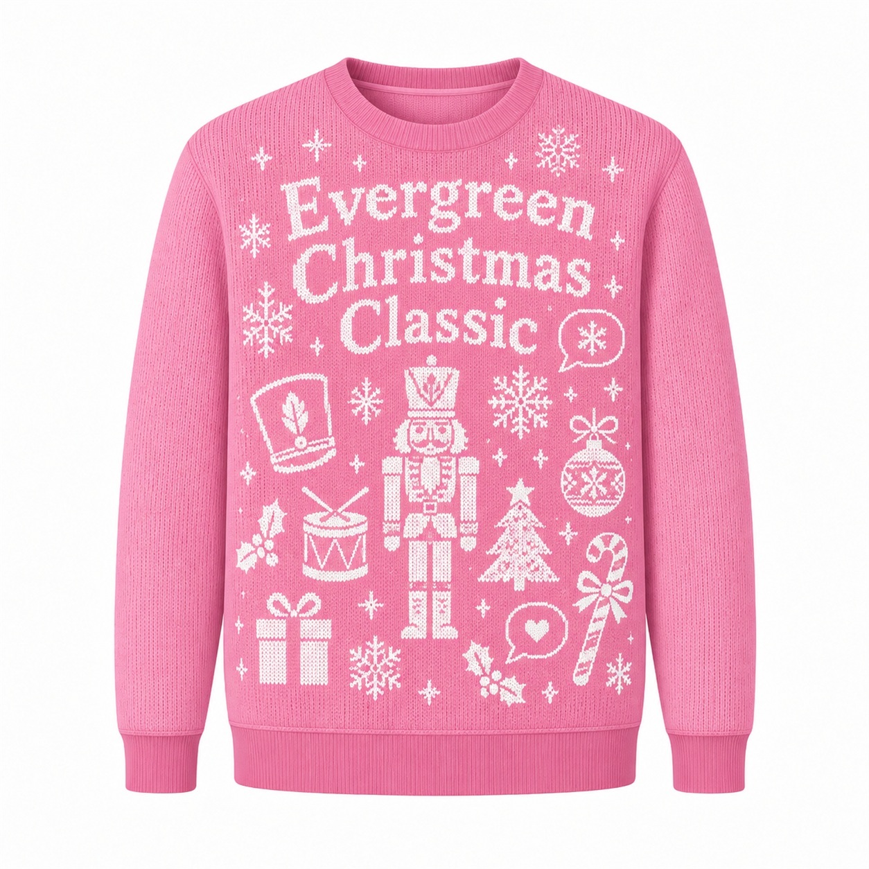 [popular-sweater:PX-18-22:front] Evergreen Christmas Classic Ugly Christmas Sweatshirt - Front view