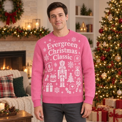 [popular-sweater:PX-18-22:male] Evergreen Christmas Classic Ugly Christmas Sweatshirt - Male view