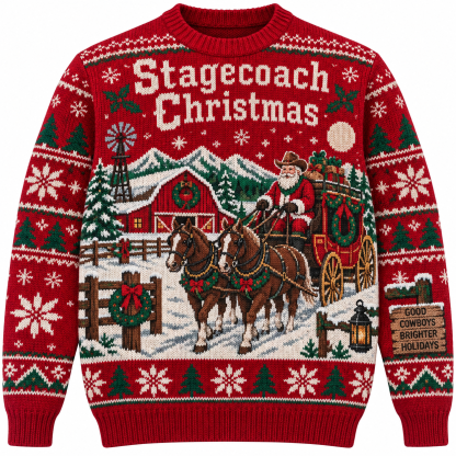 [popular-sweater:PX-19-09:front] Stagecoach Christmas Ugly Christmas Sweatshirt - Front view