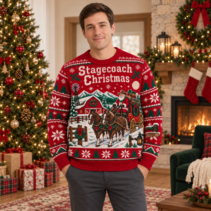 [popular-sweater:PX-19-09:male] Stagecoach Christmas Ugly Christmas Sweatshirt - Male view