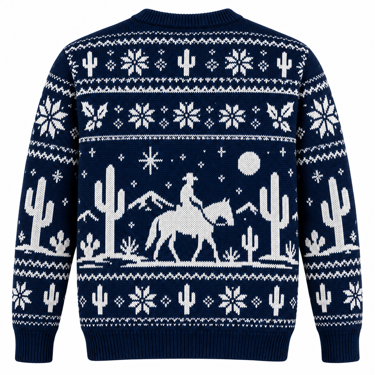 [popular-sweater:PX-19-11:back] Cactus Christmas Ugly Christmas Sweatshirt - Back view