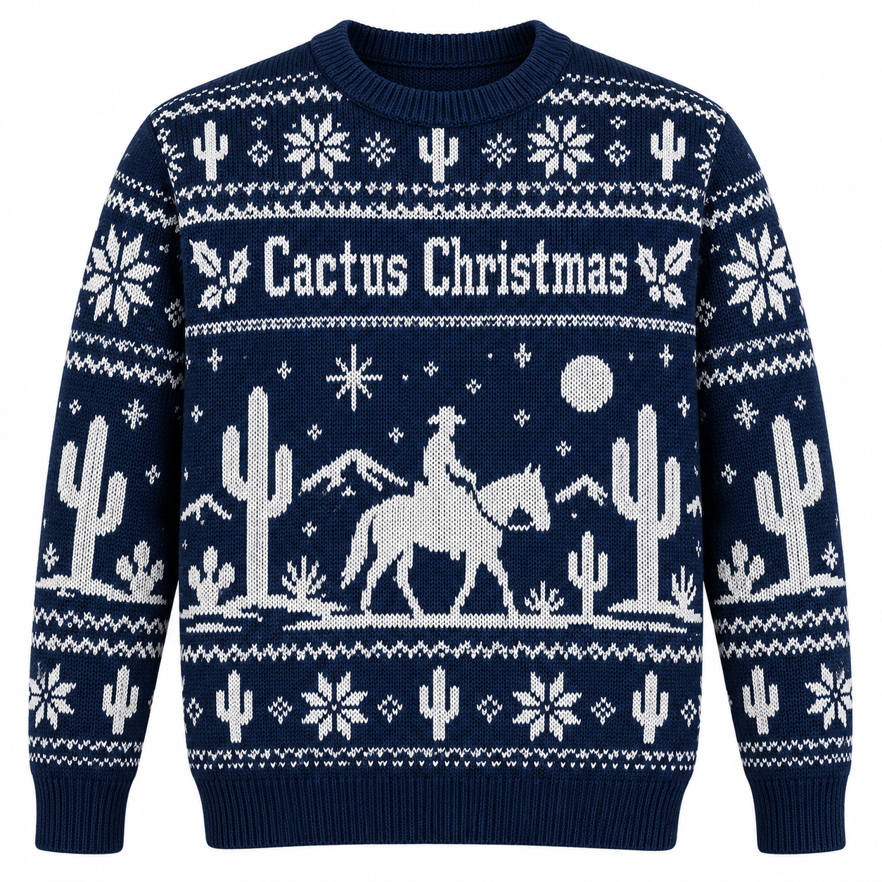 [popular-sweater:PX-19-11:front] Cactus Christmas Ugly Christmas Sweatshirt - Front view