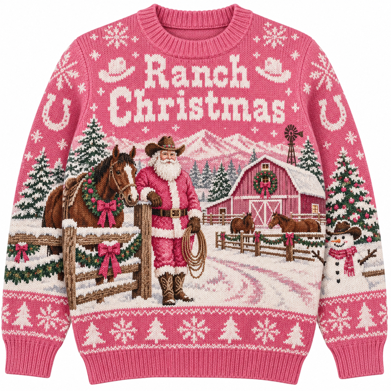 [popular-sweater:PX-19-14:front] Ranch Christmas Ugly Christmas Sweatshirt - Front view