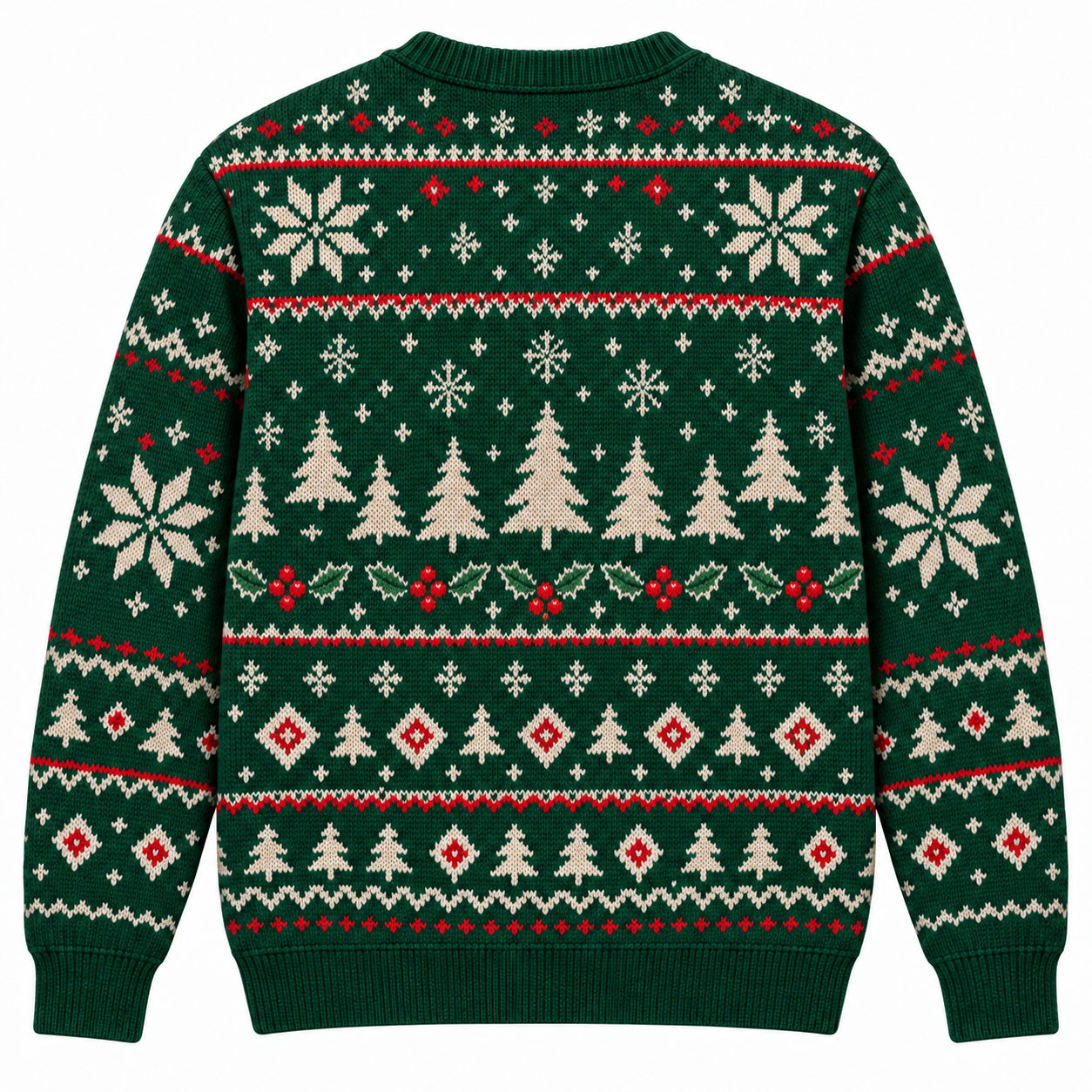 [popular-sweater:PX-20-05:back] Red Truck Christmas Tree Ugly Christmas Sweatshirt - Back view