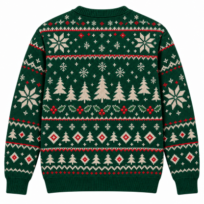[popular-sweater:PX-20-05:back] Red Truck Christmas Tree Ugly Christmas Sweatshirt - Back view