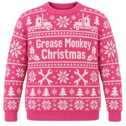 [popular-sweater:PX-20-06:front] Grease Monkey Christmas Ugly Christmas Sweatshirt - Front view
