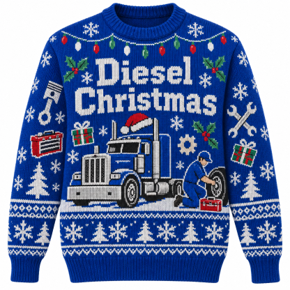 [popular-sweater:PX-20-08:front] Diesel Christmas Ugly Christmas Sweatshirt - Front view