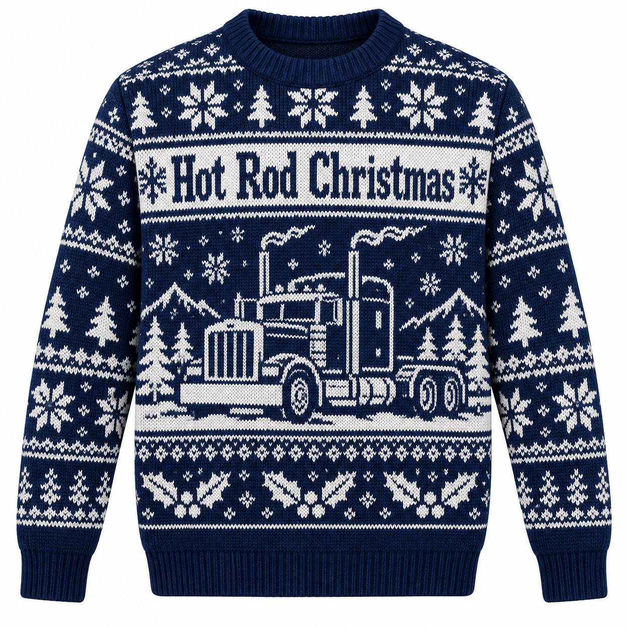 [popular-sweater:PX-20-11:front] Hot Rod Christmas Ugly Christmas Sweatshirt - Front view