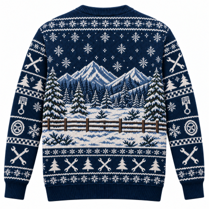 [popular-sweater:PX-20-19:back] Car Guy Christmas Ugly Christmas Sweatshirt - Back view