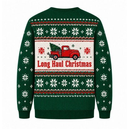 [popular-sweater:PX-20-21:back] Long Haul Christmas Ugly Christmas Sweatshirt - Back view