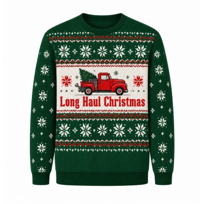 [popular-sweater:PX-20-21:front] Long Haul Christmas Ugly Christmas Sweatshirt - Front view