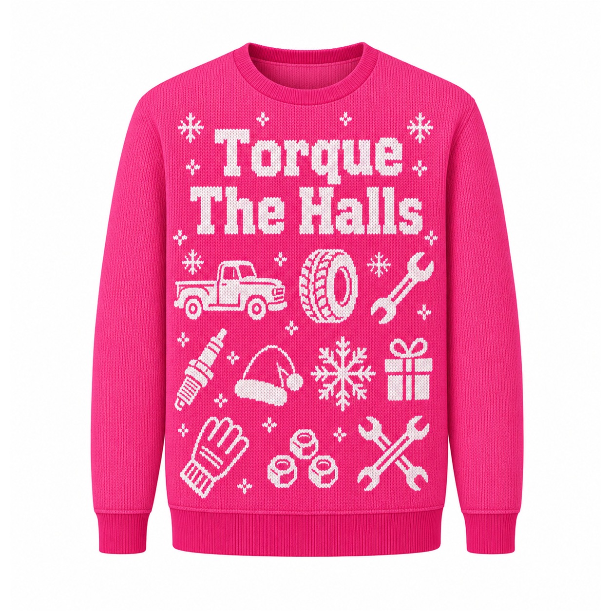 [popular-sweater:PX-20-22:front] Torque The Halls Ugly Christmas Sweatshirt - Front view