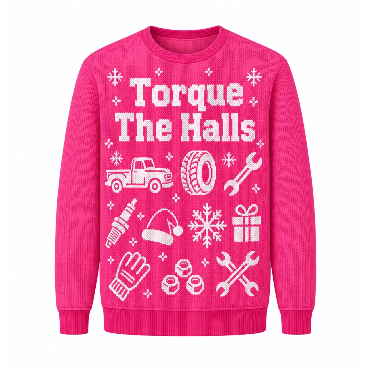 [popular-sweater:PX-20-22:front] Torque The Halls Ugly Christmas Sweatshirt - Front view
