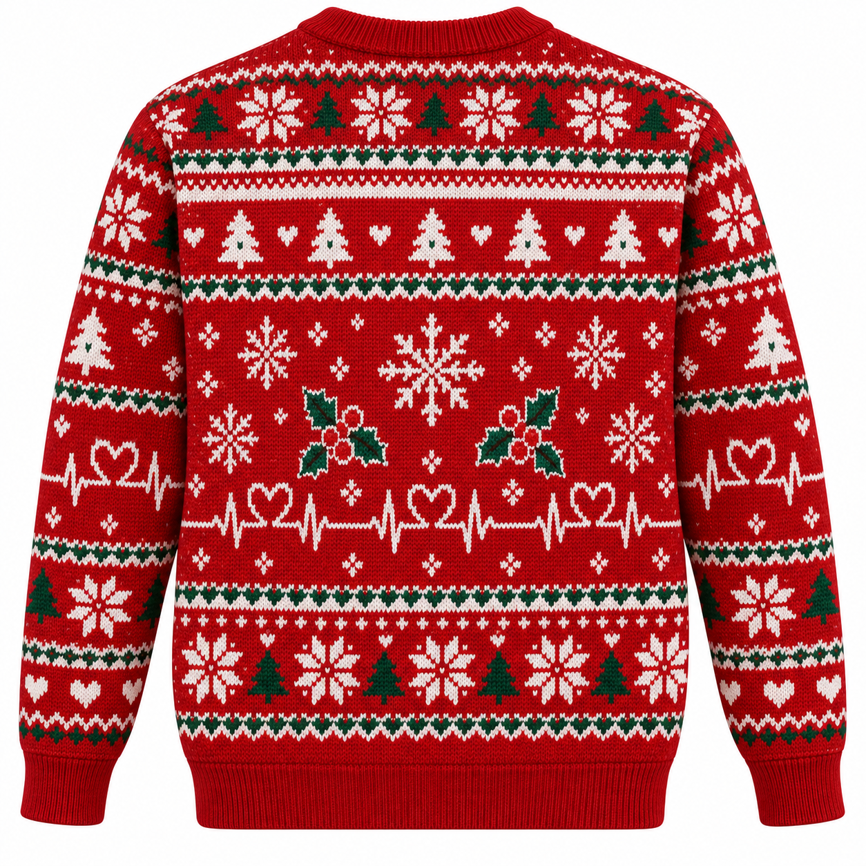[popular-sweater:PX-21-01:back] Nurse Christmas Crew Ugly Christmas Sweatshirt - Back view