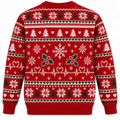 [popular-sweater:PX-21-01:back] Nurse Christmas Crew Ugly Christmas Sweatshirt - Back view