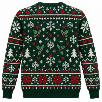 [popular-sweater:PX-21-05:back] Santa Needs A Nurse Ugly Christmas Sweatshirt - Back view