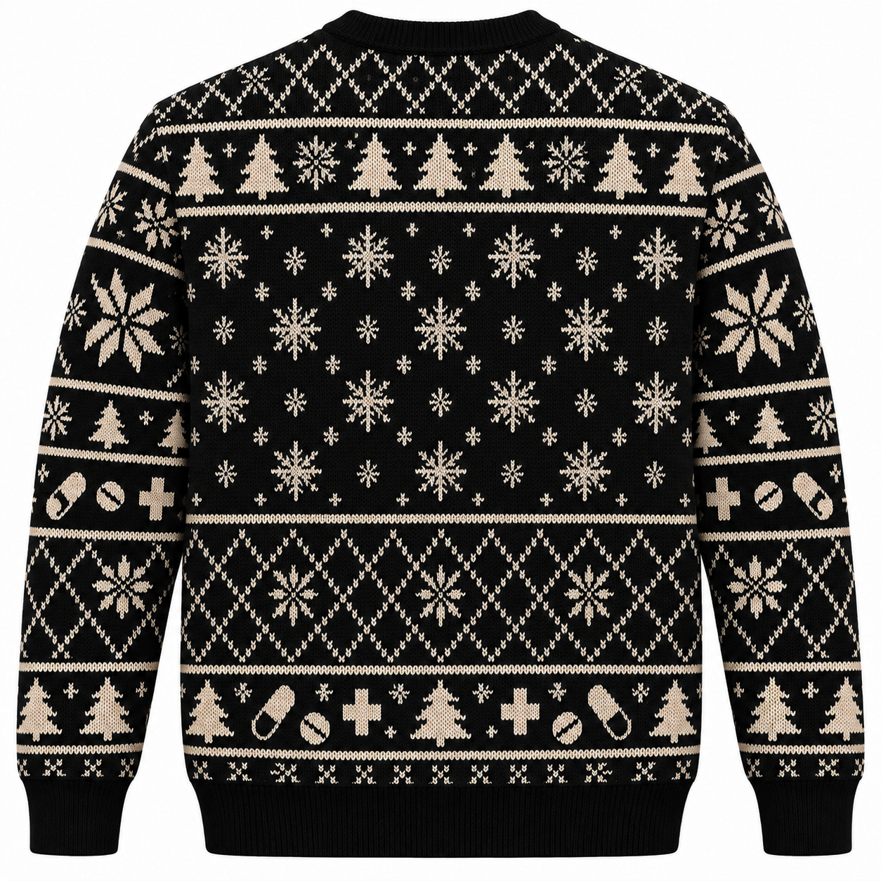 [popular-sweater:PX-21-10:back] Pharmacist Christmas Ugly Christmas Sweatshirt - Back view