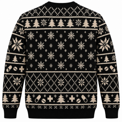 [popular-sweater:PX-21-10:back] Pharmacist Christmas Ugly Christmas Sweatshirt - Back view