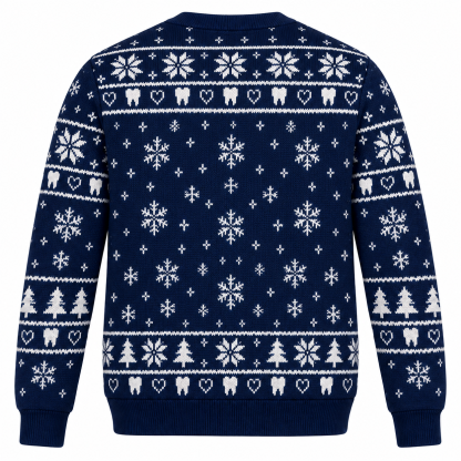 [popular-sweater:PX-21-11:back] Dental Crew Christmas Ugly Christmas Sweatshirt - Back view