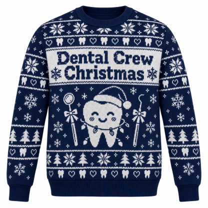 [popular-sweater:PX-21-11:front] Dental Crew Christmas Ugly Christmas Sweatshirt - Front view
